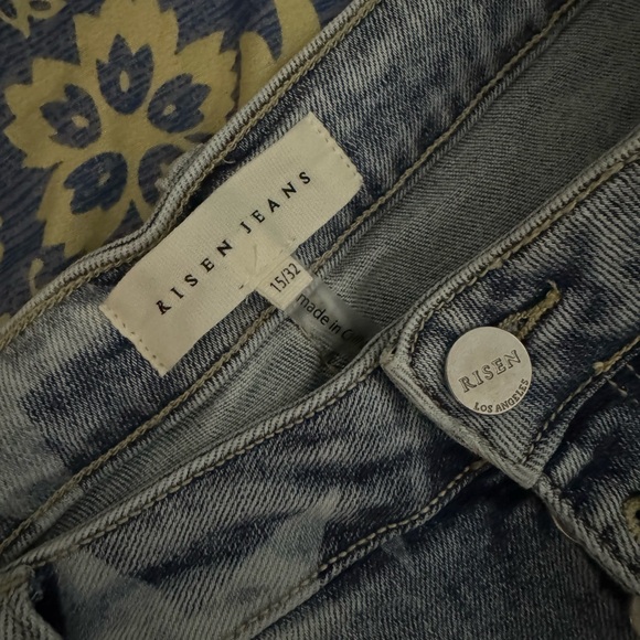 Risen jeans light wash denim star print - Picture 3 of 3